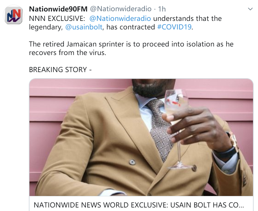 牙买加当地媒体Nationwide90FM报道截图